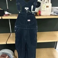 [S] WHO.A.U WOMEN'S CORDUROY OVERALLS,NAVY, WHTAD4T92F-00-NAVY (SWAU269)