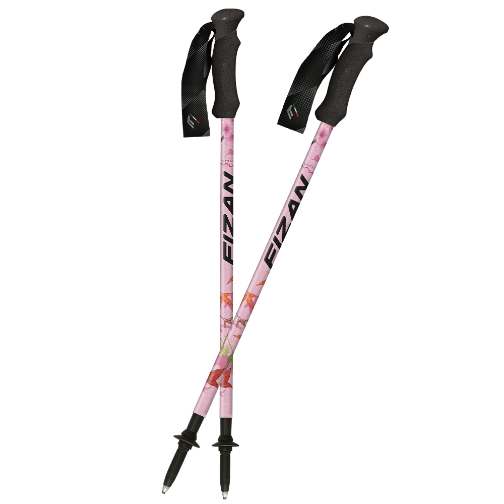 【FIZAN】超輕三節式健行登山杖2入特惠組 霞喀羅古道粉 / FZS23.7102.TSR