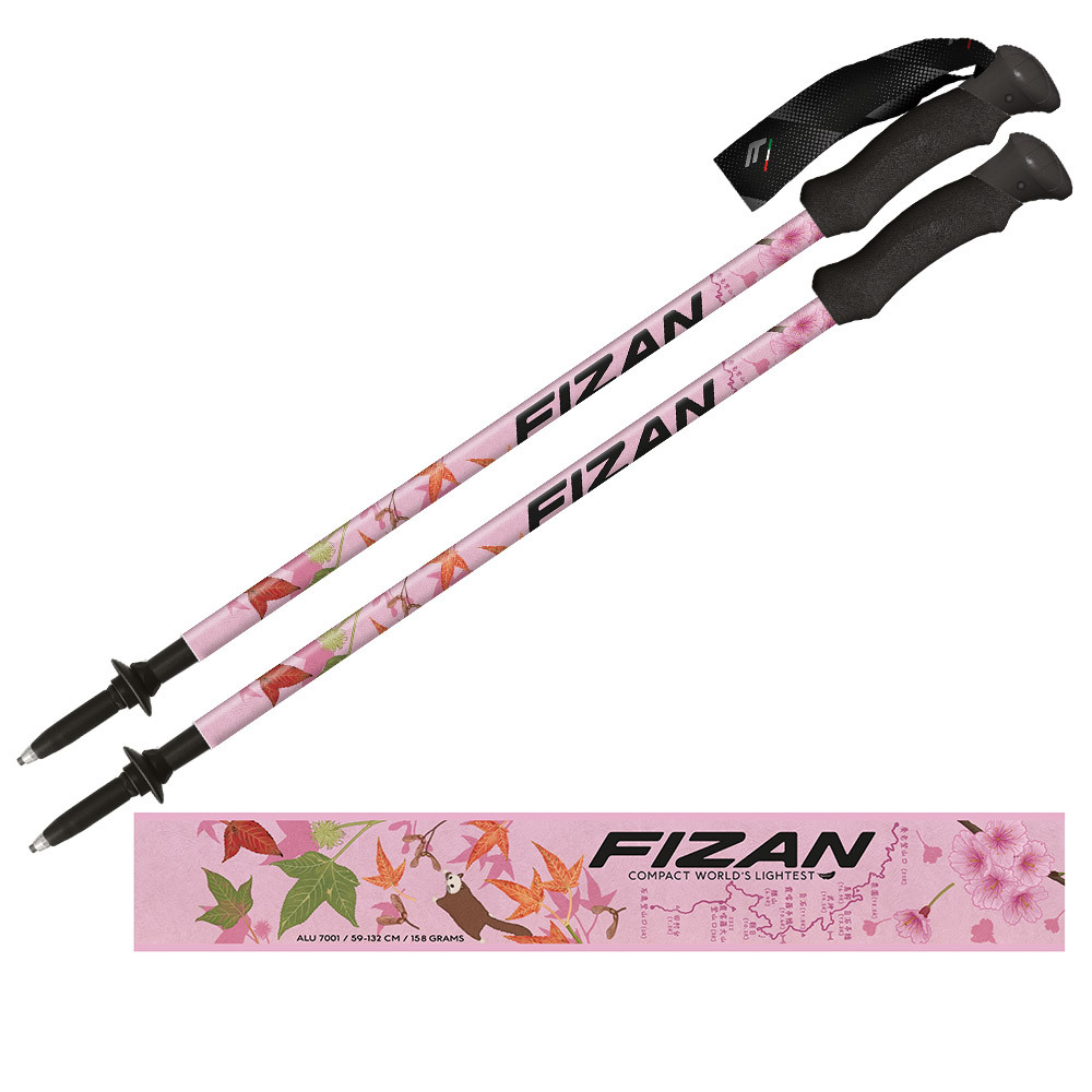 【FIZAN】超輕三節式健行登山杖2入特惠組 霞喀羅古道粉 / FZS23.7102.TSR