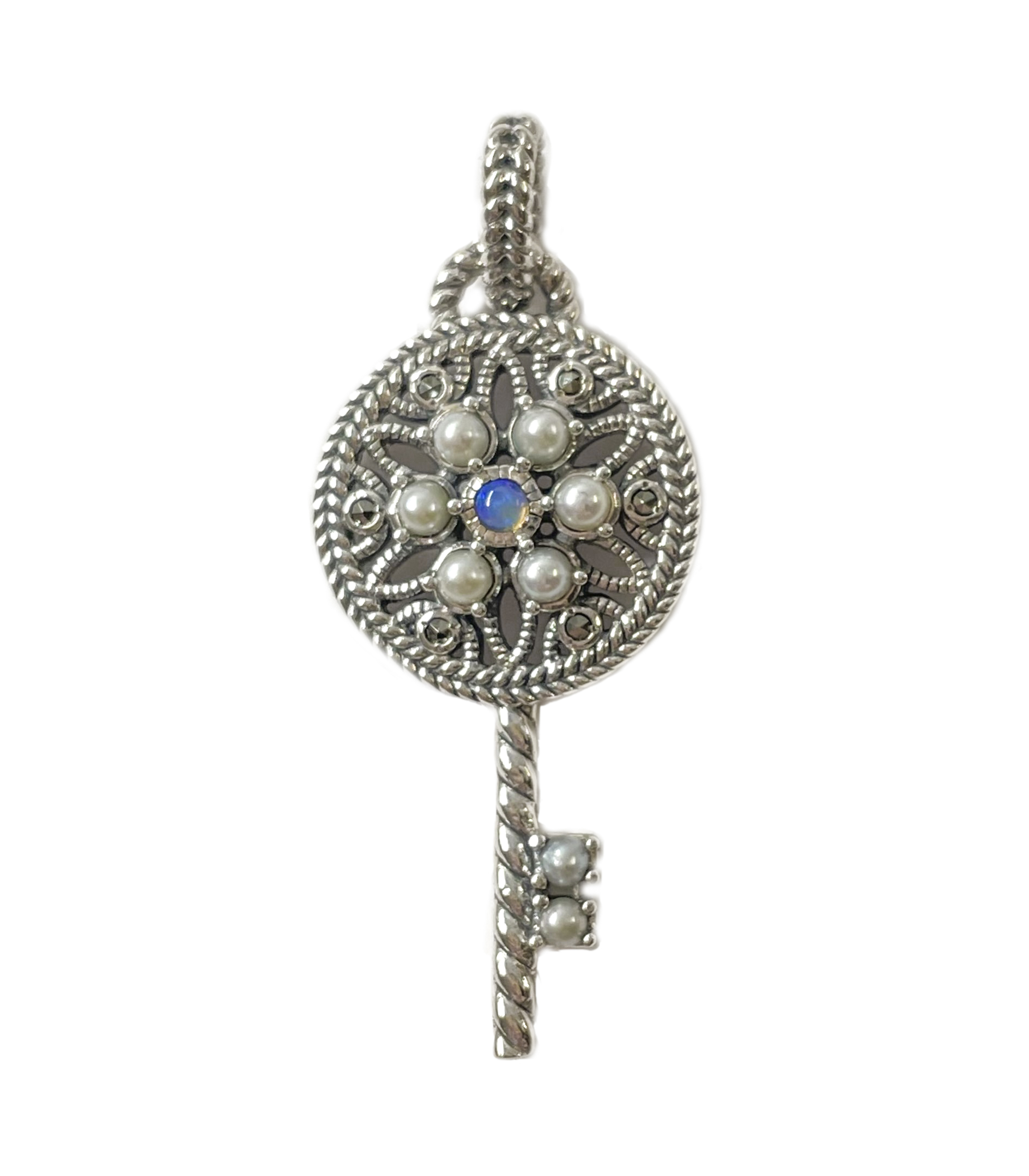 蛋白石鑰匙墜子