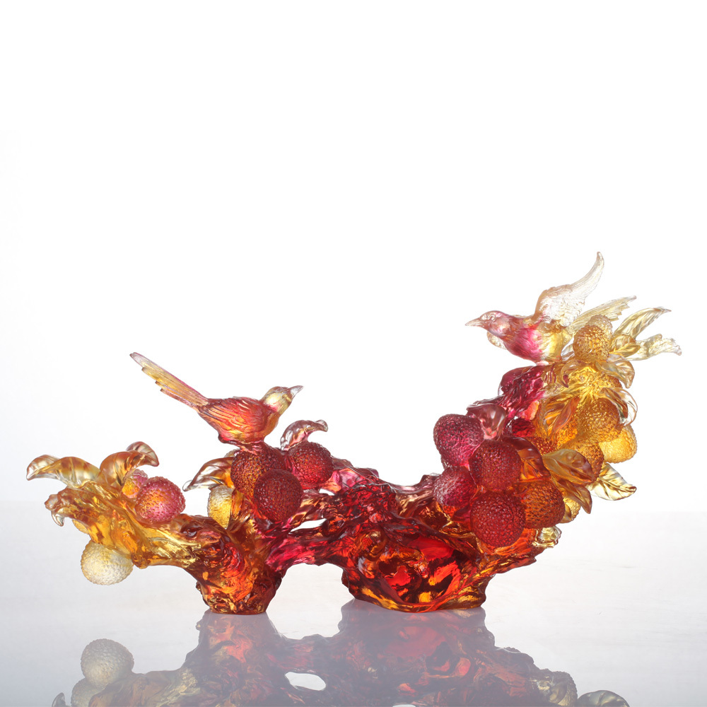 琉璃工房LIULI 十全十美(如意,鳥,喜鵲,荔枝)