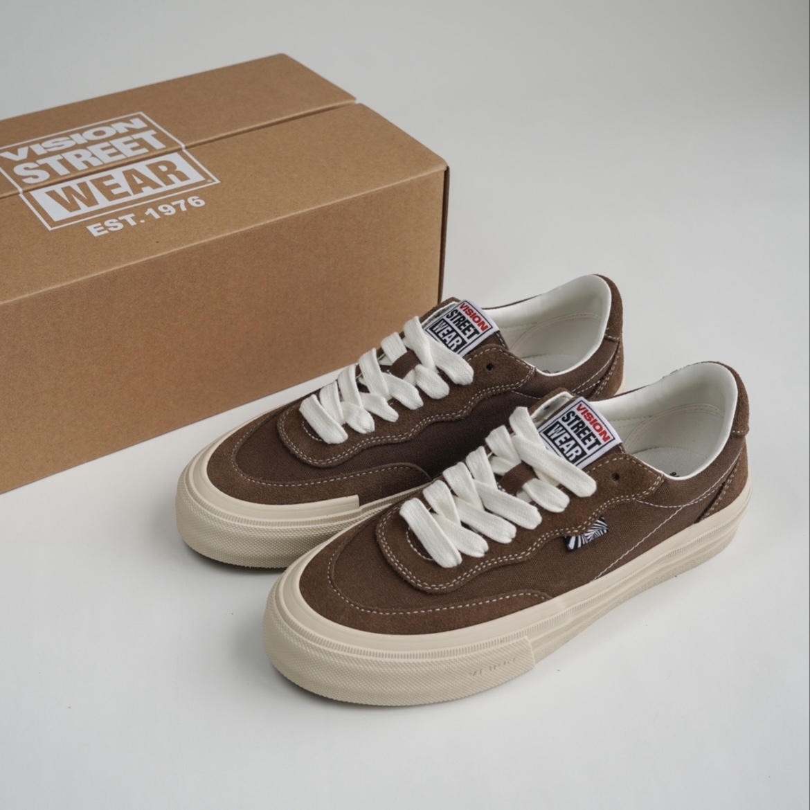 【現貨】Vision Street Wear 復古 麂皮 滑板鞋 板鞋 美拉德 棕