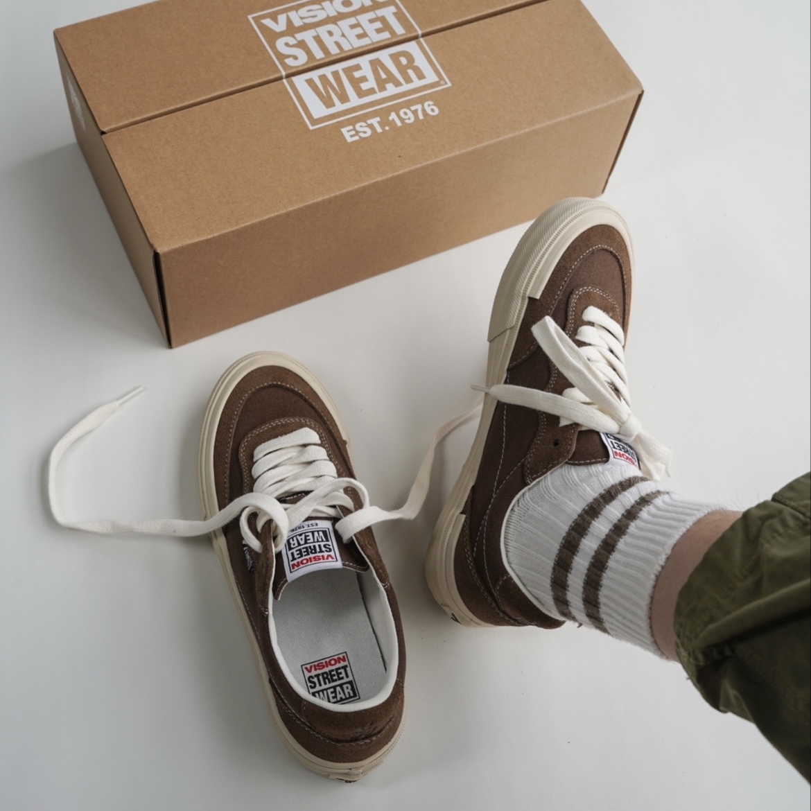 【現貨】Vision Street Wear 復古 麂皮 滑板鞋 板鞋 美拉德 棕