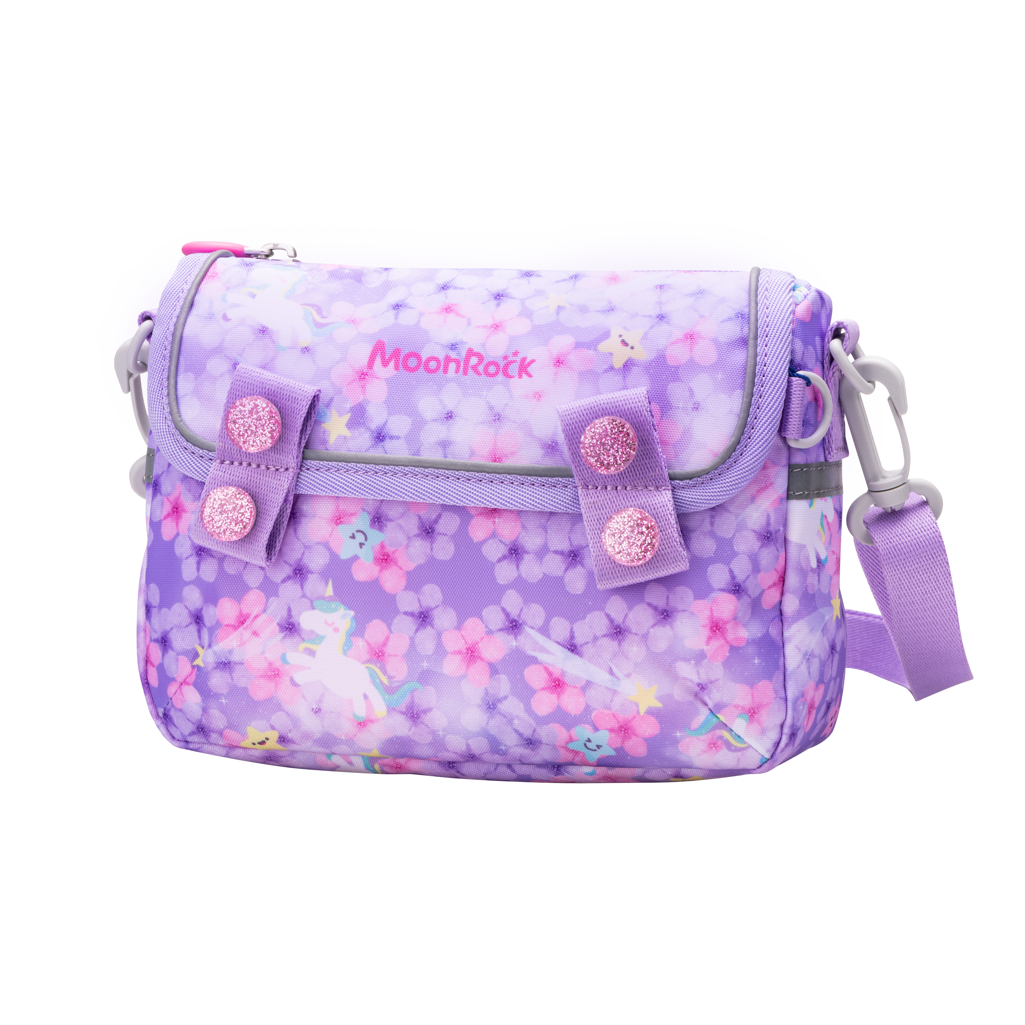 MOONROCK leisure bag-flower unicorn-purple