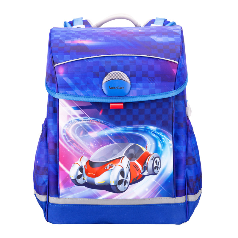 MOONROCK ergonomic school bag-hyperspace race-blue