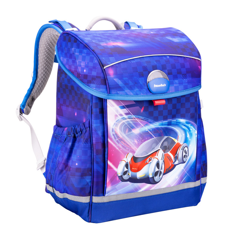 MOONROCK ergonomic school bag-hyperspace race-blue