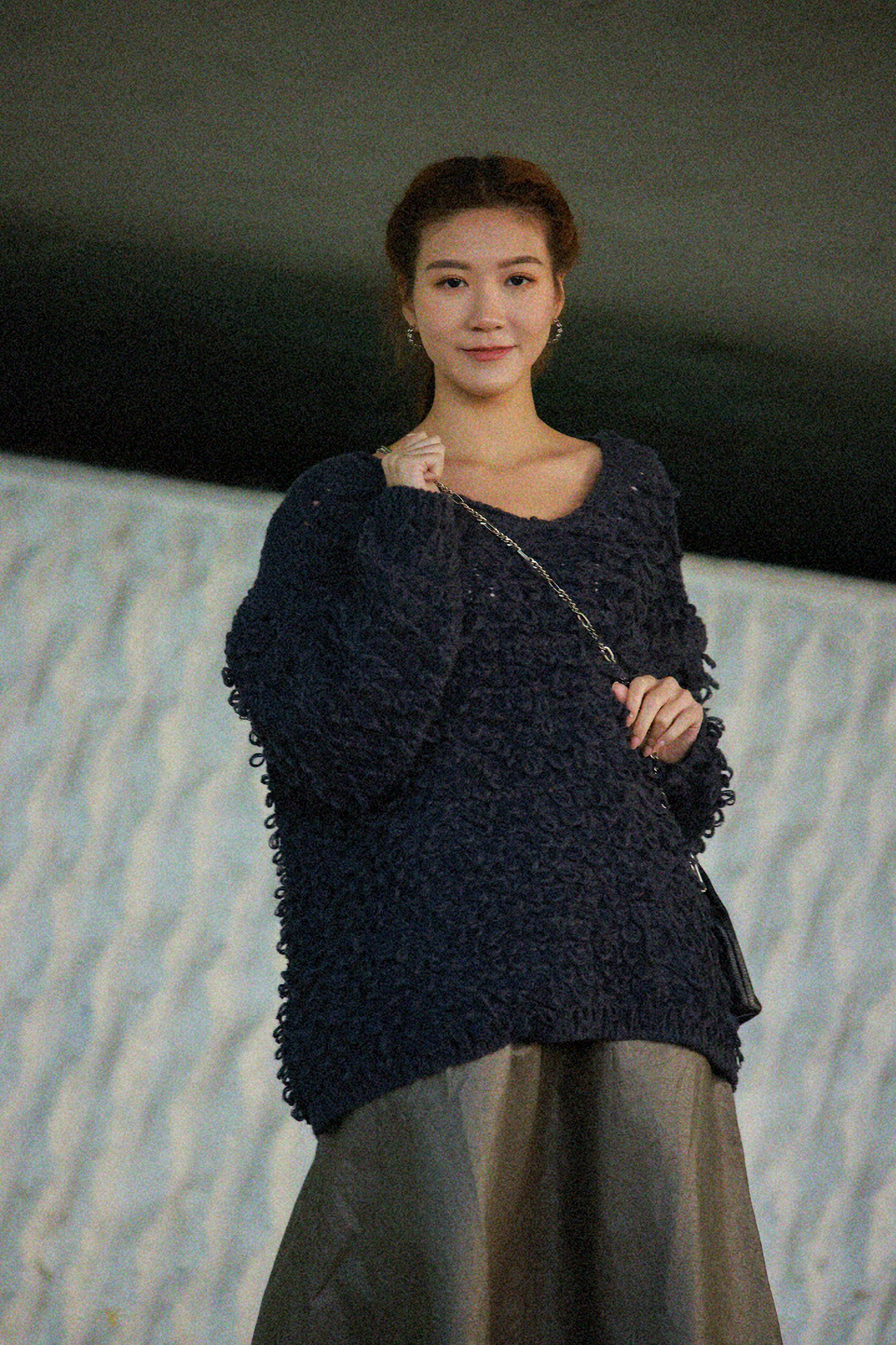 圈圈線大領冷衫（現貨款式）