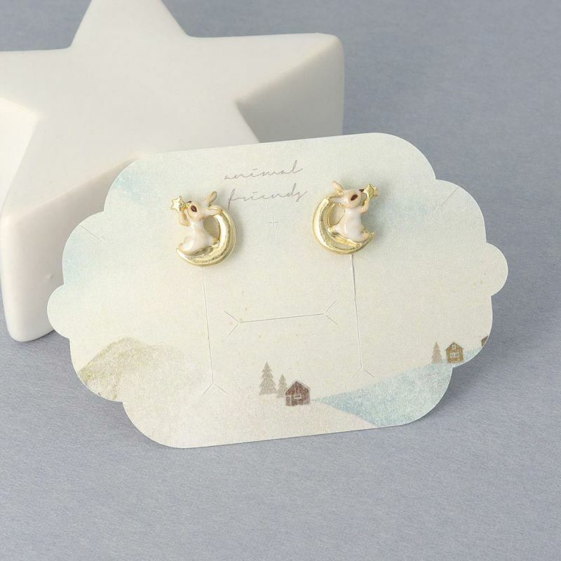 月亮兔仔耳環/頸鏈