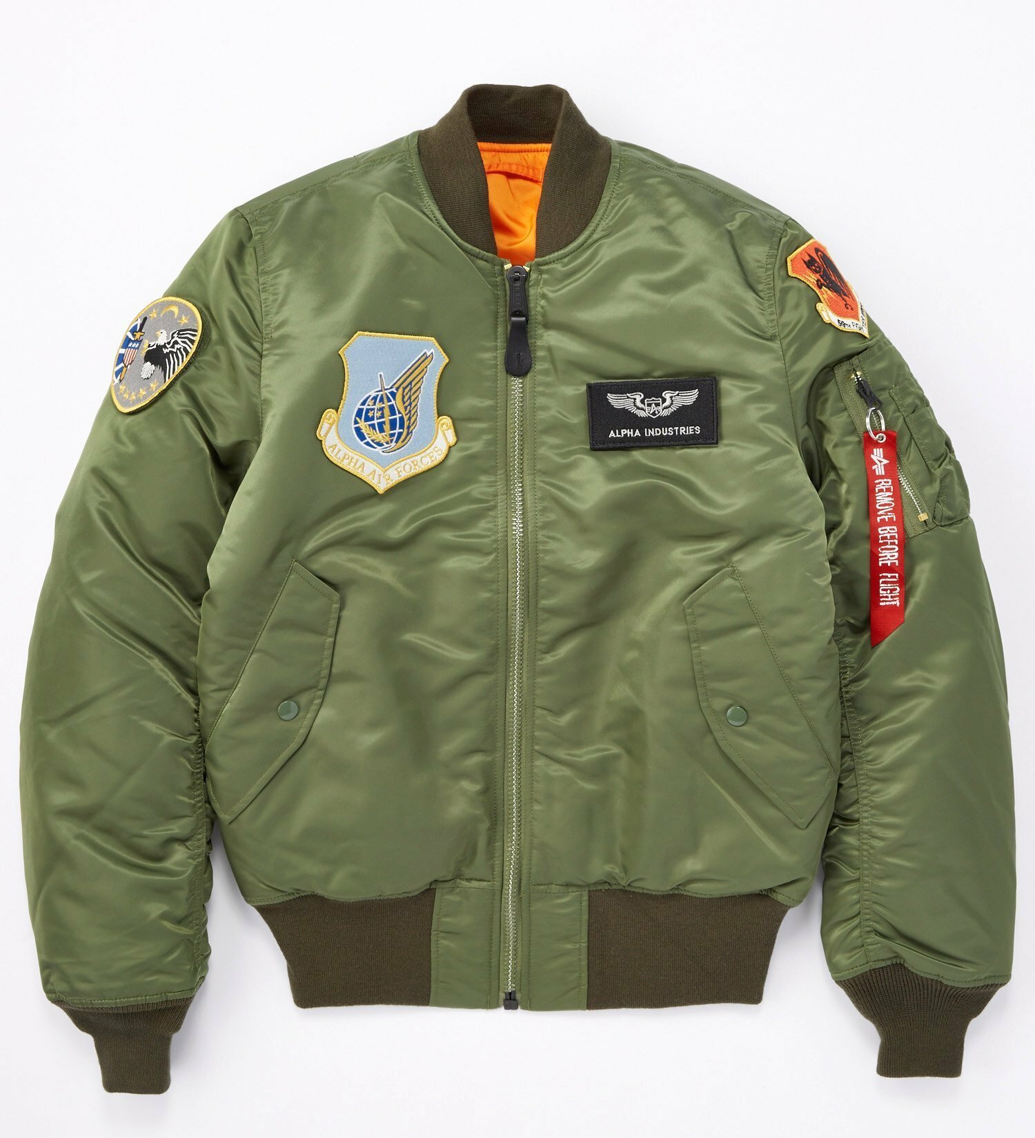 日版 ALPHA MA-1 軍事 飛行 外套 徽章 TA0110-103 綠色