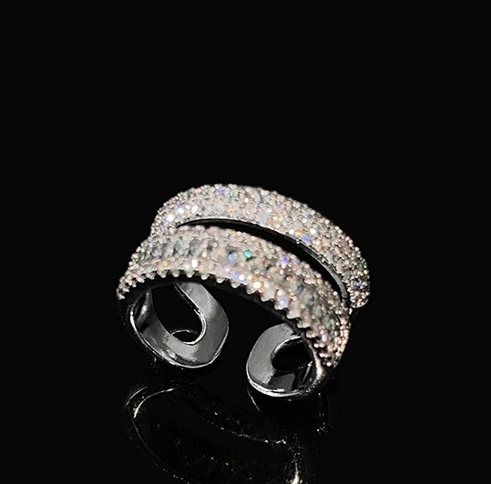 閃鑽雙環感戒指