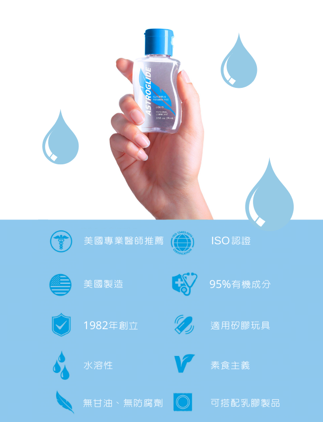艾詩萊 astroglide 潤滑液 潤滑劑 潤滑油 無甘油