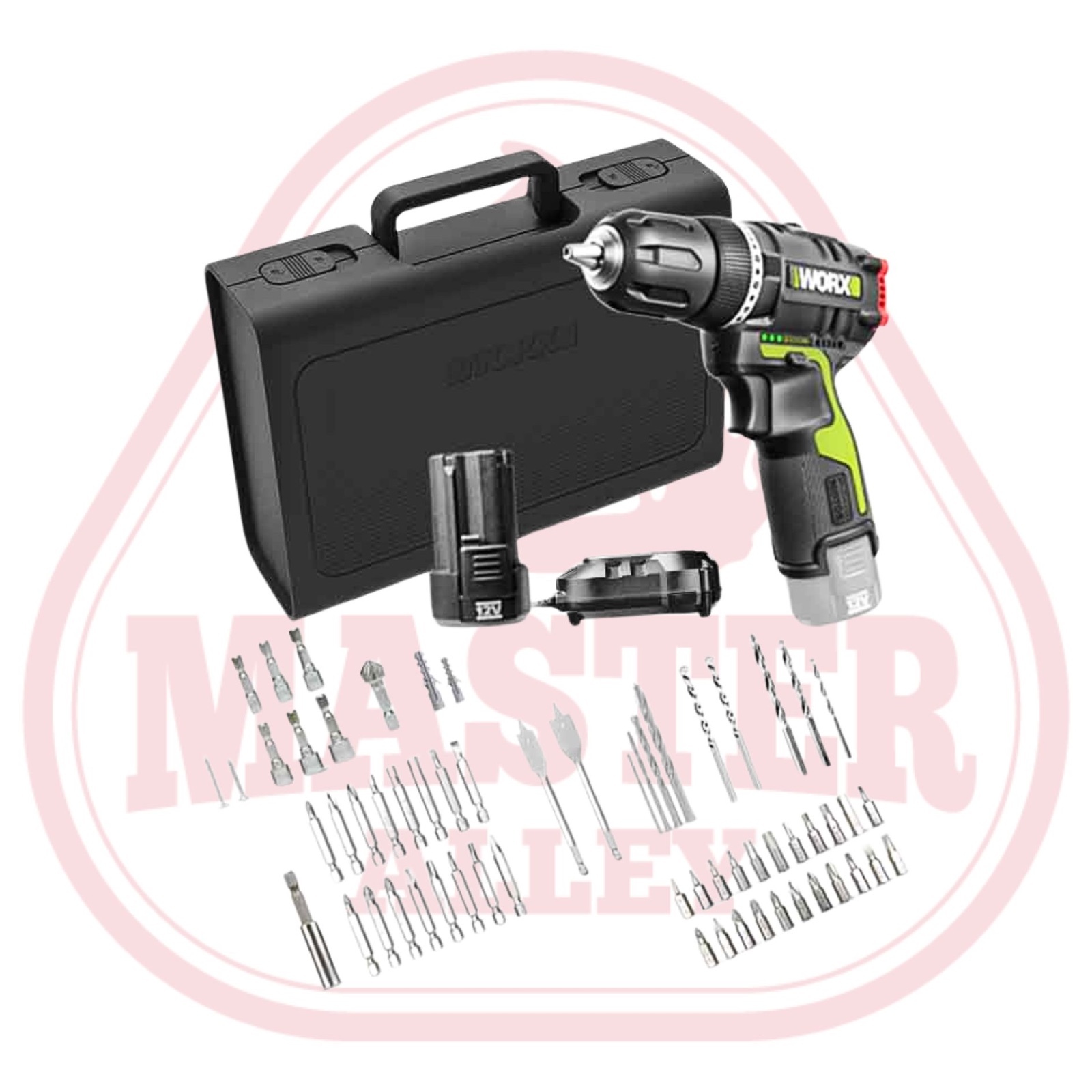 WORX WU131X.4 12V 無刷雙速衝擊電鑽套裝（配75件附件）