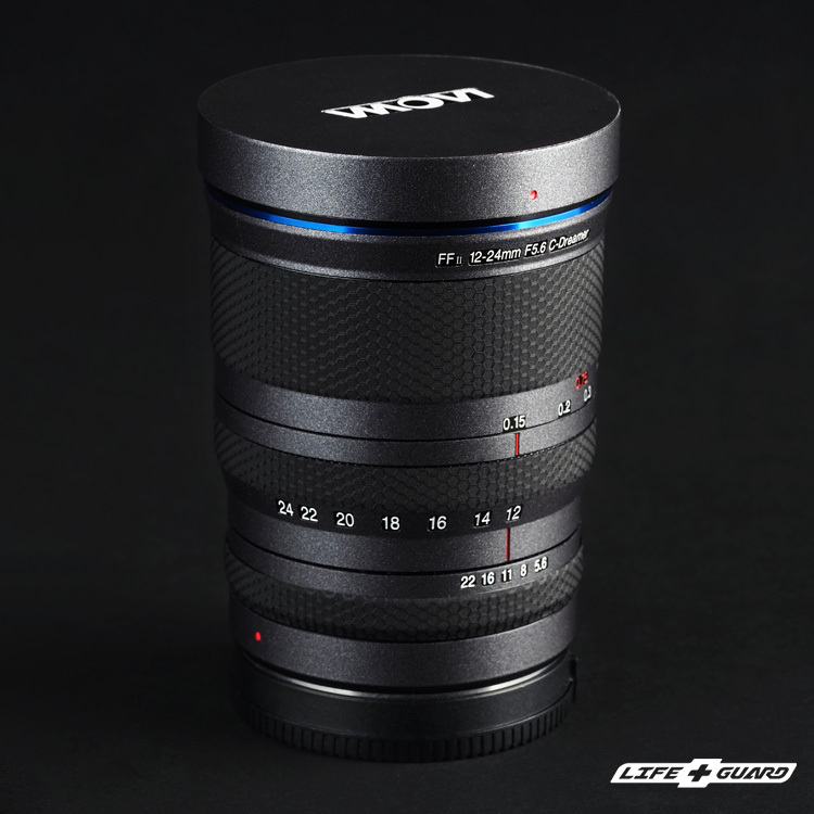 LIFE+GUARD 鏡頭貼膜安裝示意，適用 LAOWA FFII 12-24mm F5.6