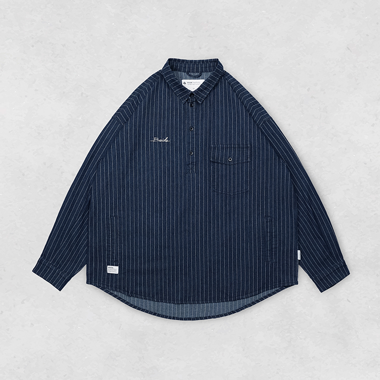 B-SIDE DENIM PULLOVER SHIRT