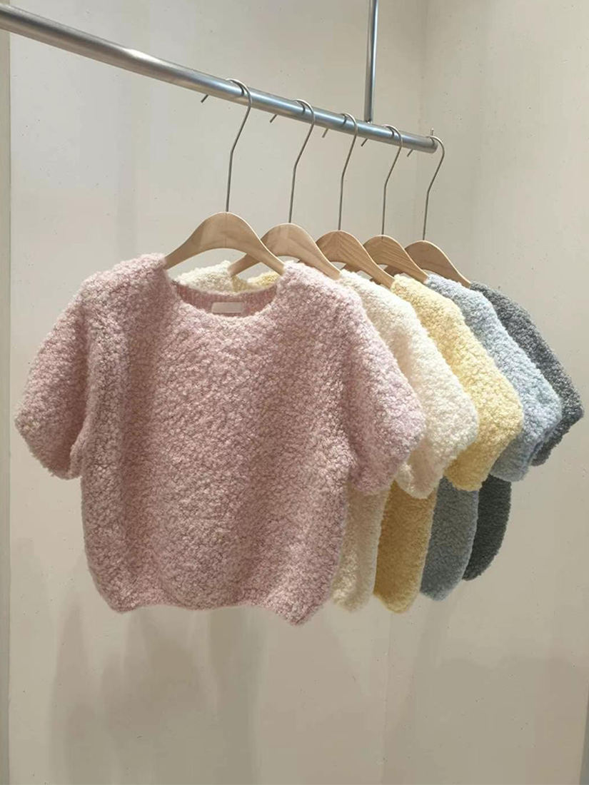 [現貨] Palette毛絨短袖上衣 [ 3色 / Free ]