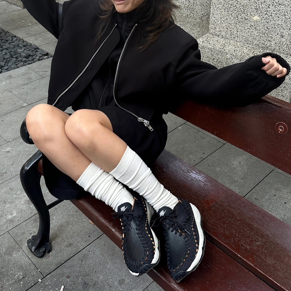 NIKE AIR FOOTSCAPE WOVEN 編織鞋 仿皮革 黑鱷魚 焦糖色 黑 女鞋 FQ8129-010 / 預購