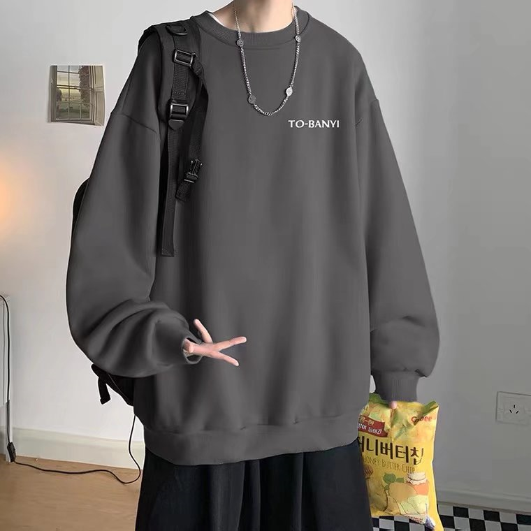 潮流男生必備簡約長袖大學T wintersale