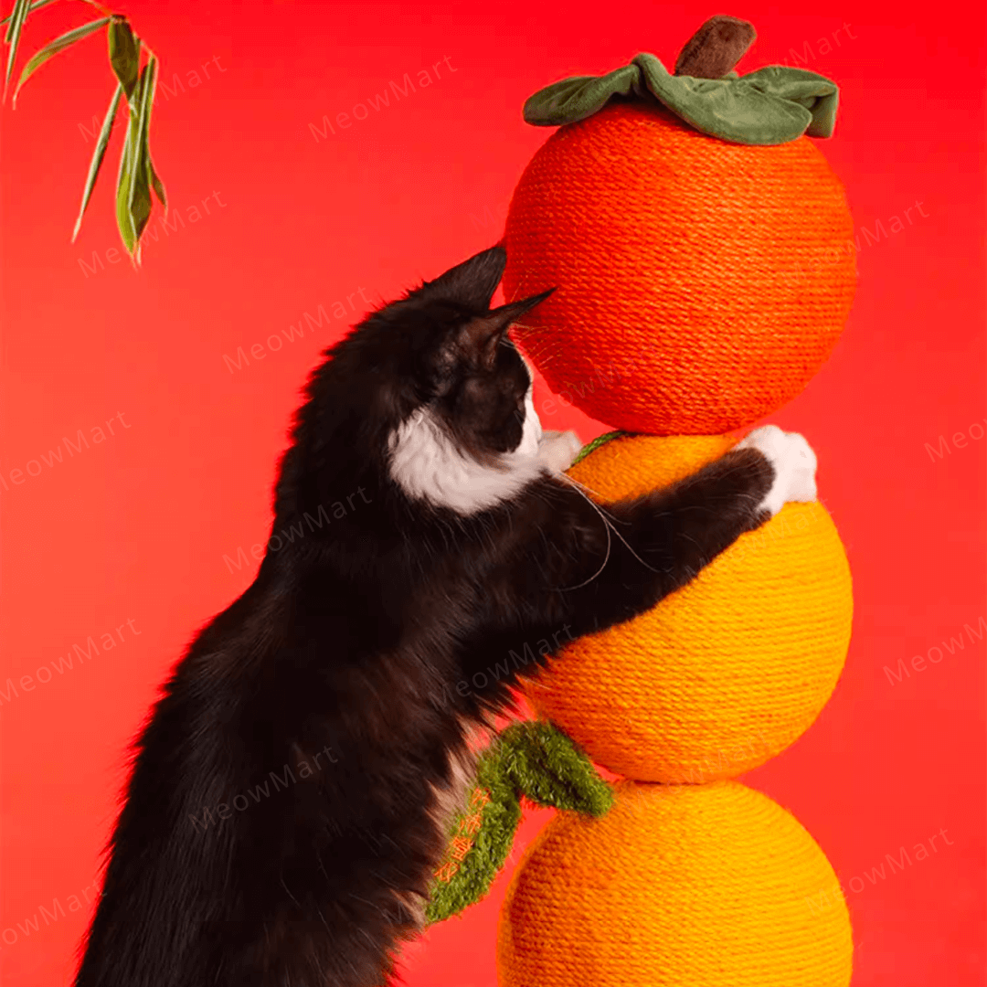 【新品8折】心想事成幸運柿貓抓柱 (新年限定)