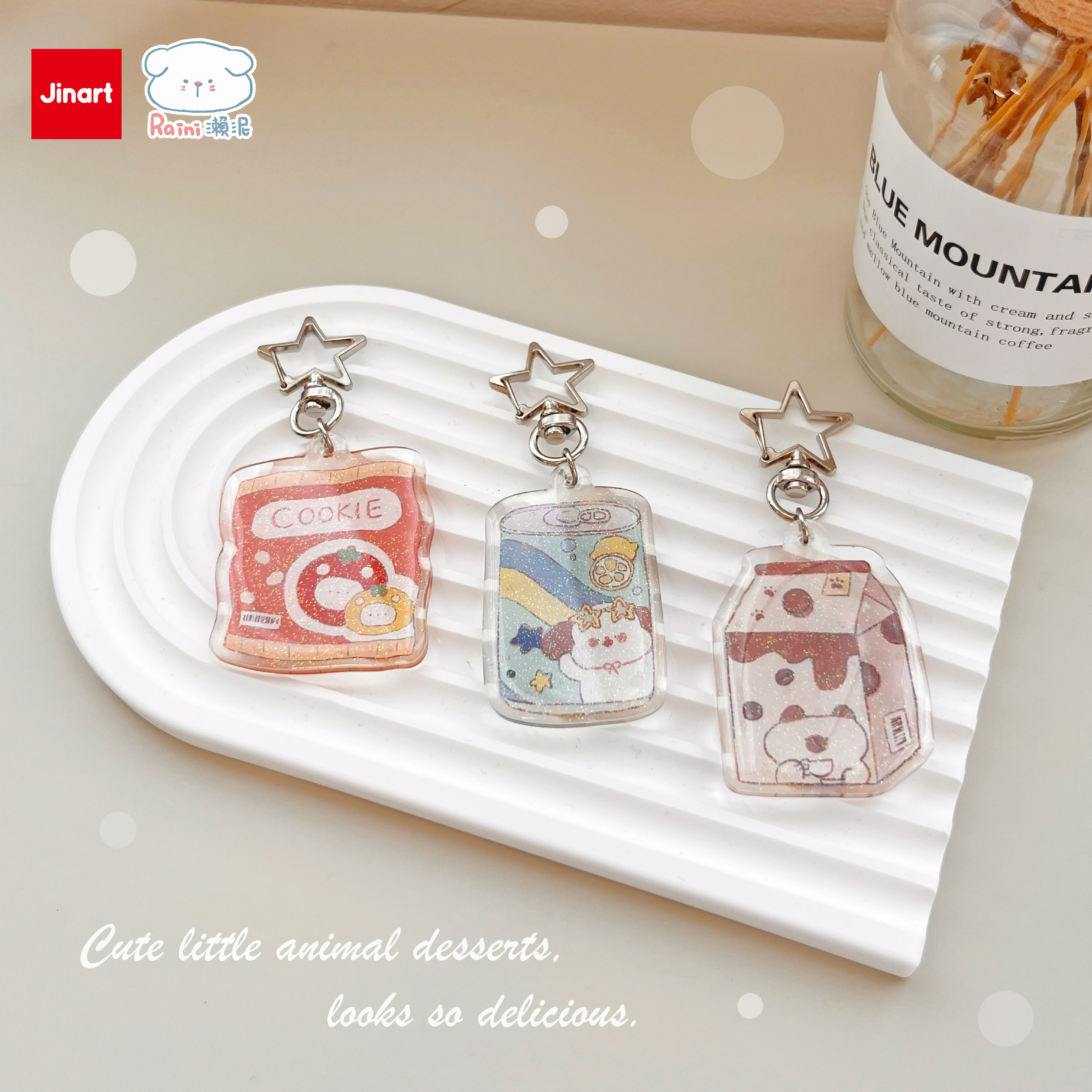 Raini瀨泥-小動物點心盒 壓克力吊飾 (全6款) / 盲抽單售