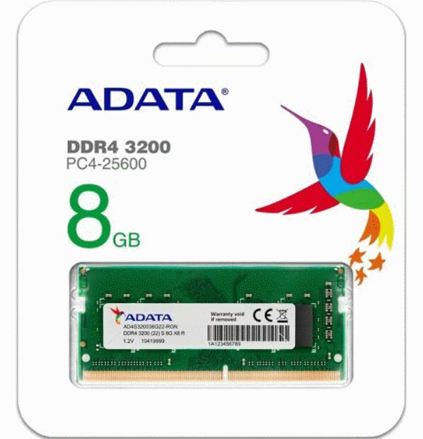 ADATA 8GB DDR4-3200 筆記型電腦記憶體 (AD4S320038G22-SGN)