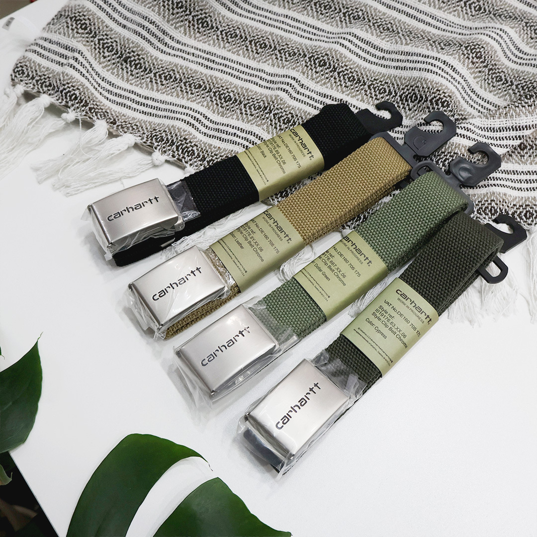 2025AW Carhartt WIP Clip Belt Chrome 皮帶 腰帶 鋼頭 熱門款 軍事風 7色 現貨 I019176