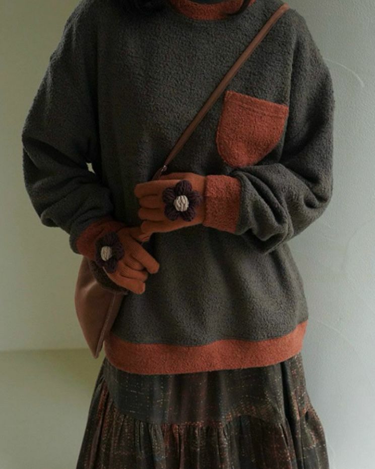 拼色圓領絨毛衛衣 12GAUGE-030T