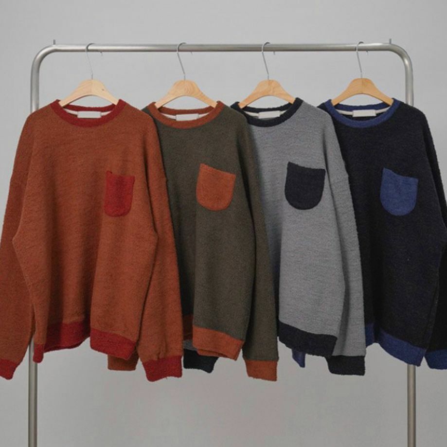 拼色圓領絨毛衛衣 12GAUGE-030T