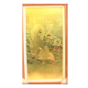 荷葉觀音{雷射錫雕畫}展示品結緣價 【十方】113558