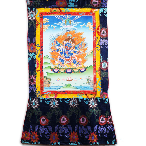 大黑天{手繪/礦物彩}唐卡極品【十方】135311