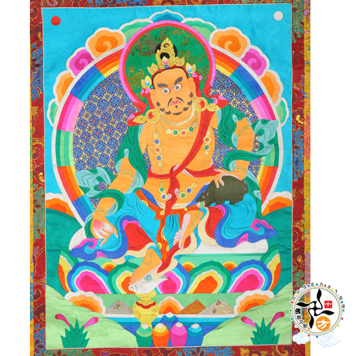 黃財神{手繪堆繡}唐卡極品【十方】135303
