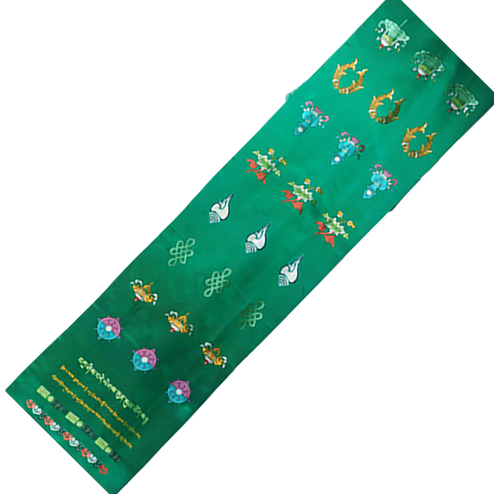 八吉祥哈達(綢緞布)綠【十方】134227