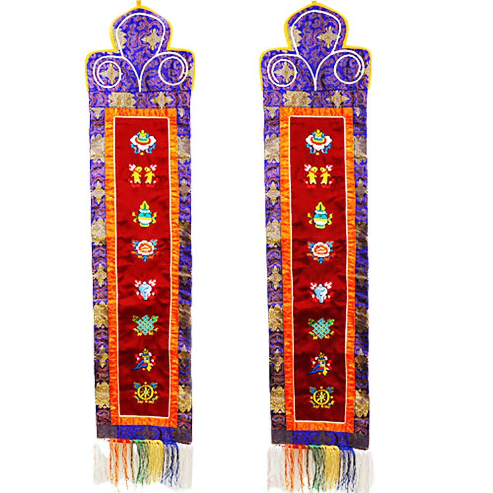 八吉祥佛幡(高130公分)1對【十方】129648