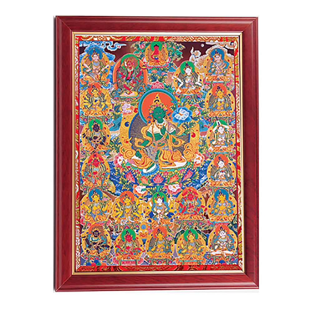 21度母木框掛圖33公分【十方】137791