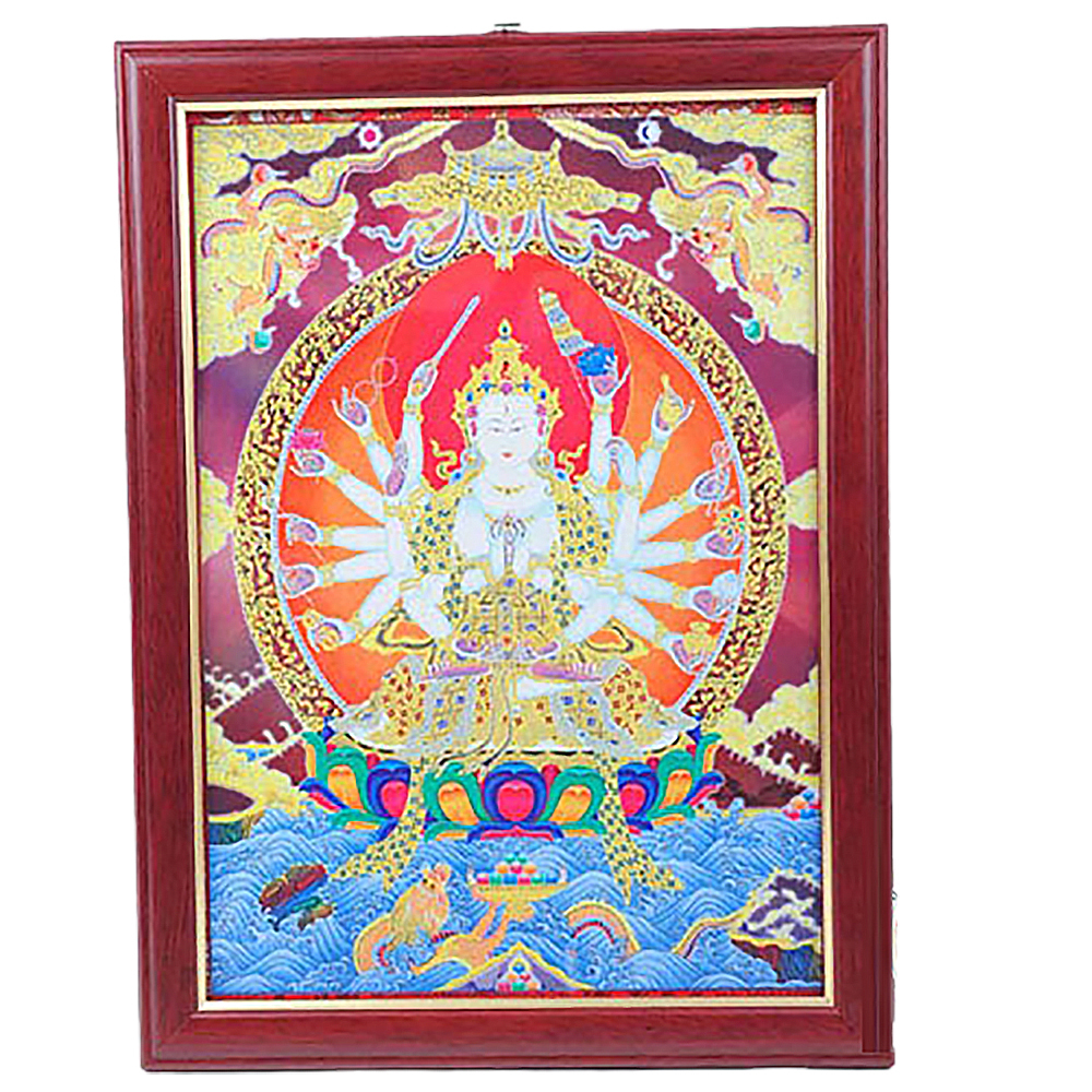 準提佛母木框掛圖33公分【十方】137797
