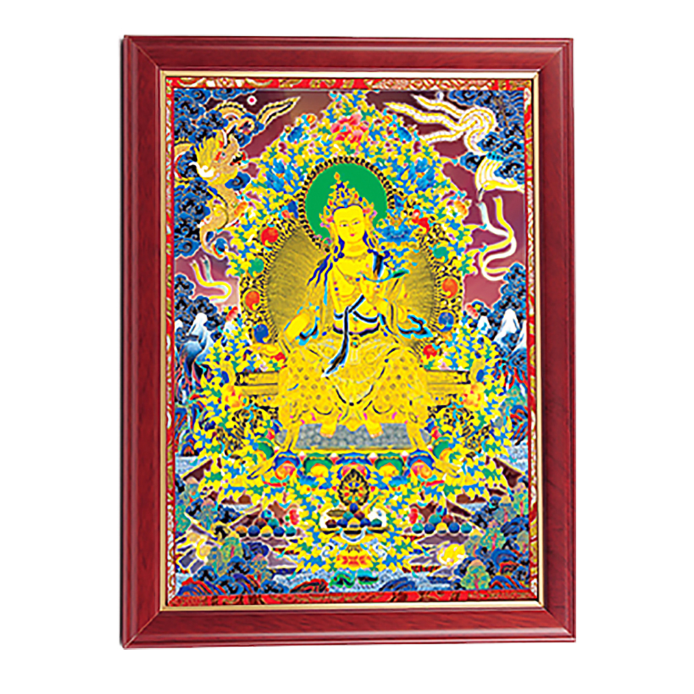強巴佛木框掛圖33公分【十方】137795