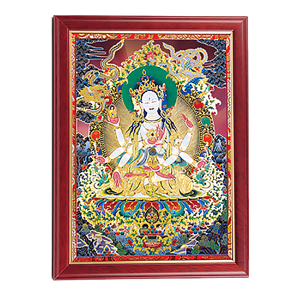 尊勝佛母木框掛圖33公分【十方】137794