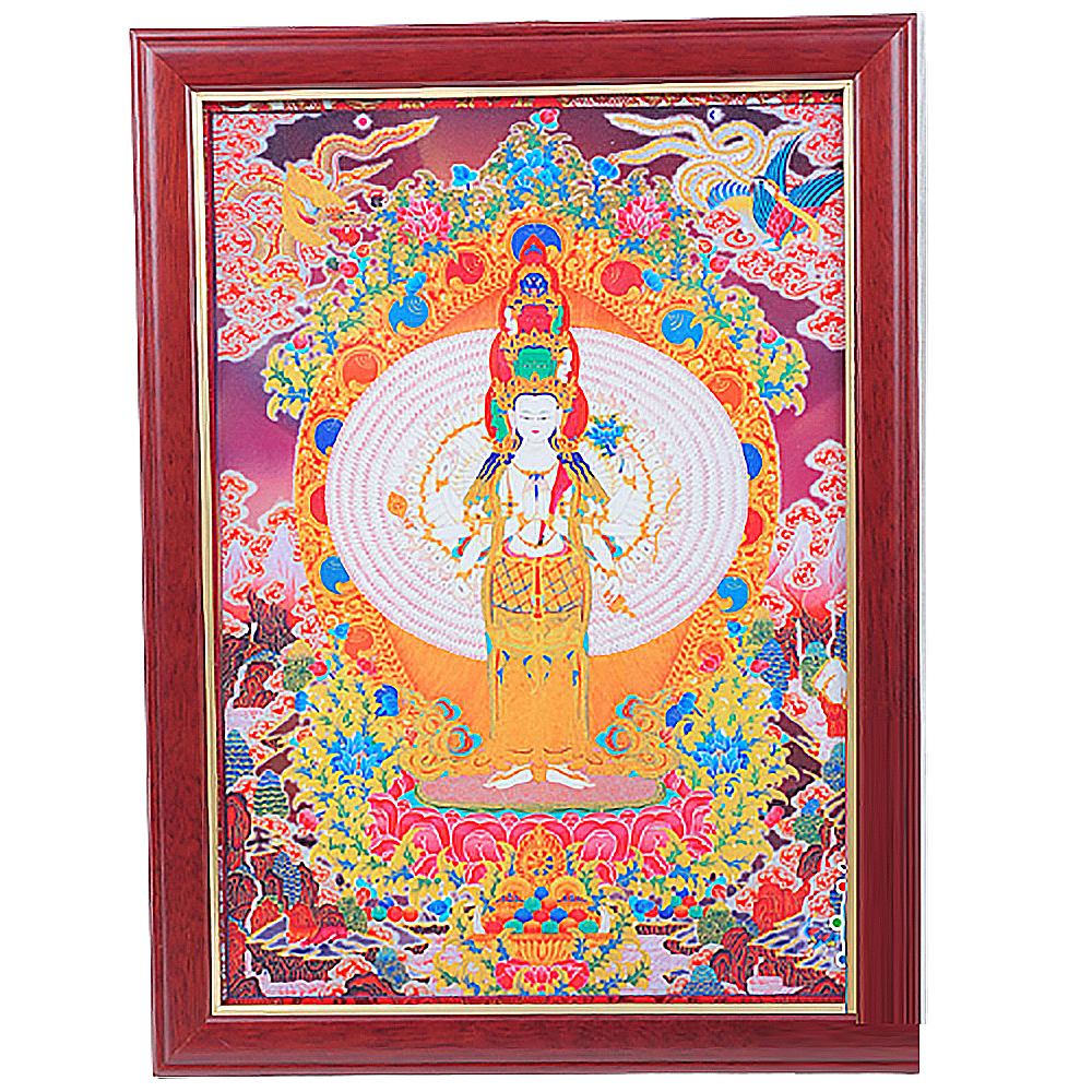 千手觀音木框掛圖33公分【十方】137790