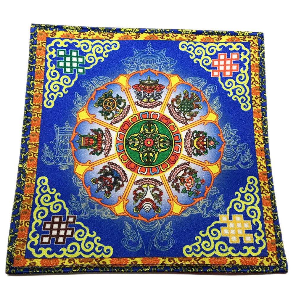 八吉祥藍色桌巾桌布19公分【十方】146502