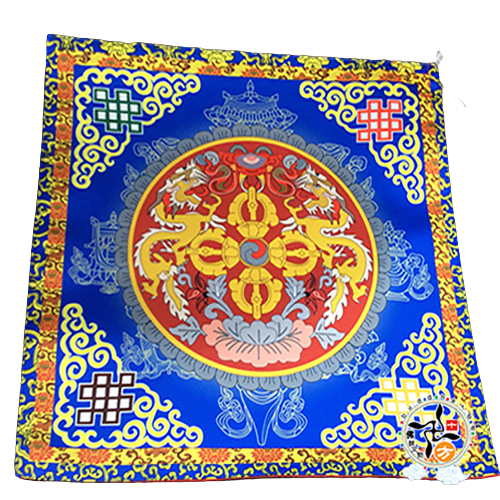 十字杵 雙龍 藍色桌布42公分【十方】146396