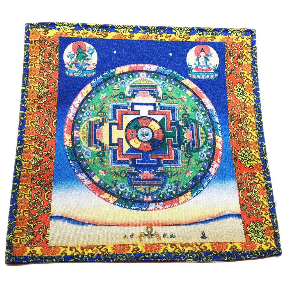 綠度母壇城咒輪桌巾桌布19公分【十方】146479