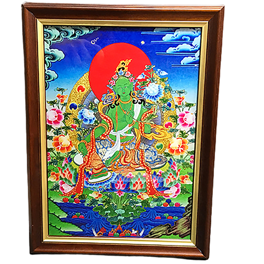 綠度母{壓克力畫}高級木框掛圖A4【十方】146545