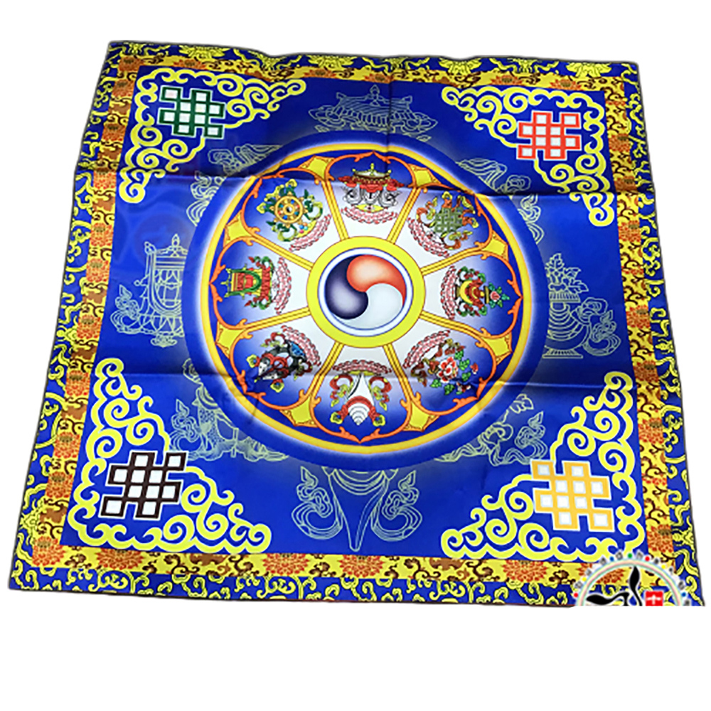 八吉祥 太極藍色 桌布桌巾88公分【十方】147003