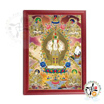 千手觀音木框掛圖24*33公分 【十方】【十方】147544
