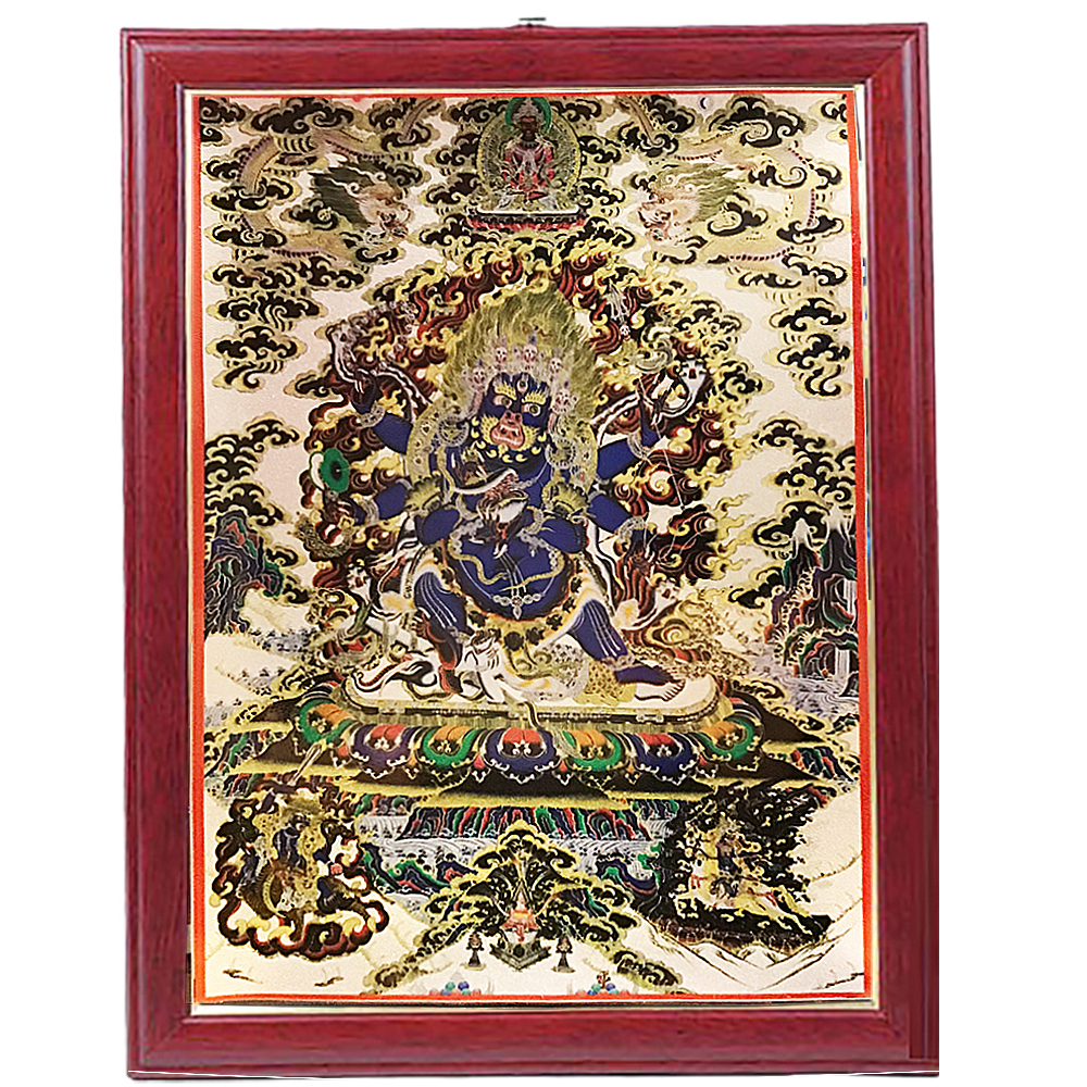 瑪哈嘎拉{銀箔}唐卡A4相框【十方】150872