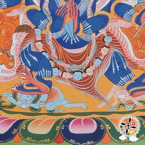 大黑天{手繪/礦物彩}唐卡極品【十方】135311