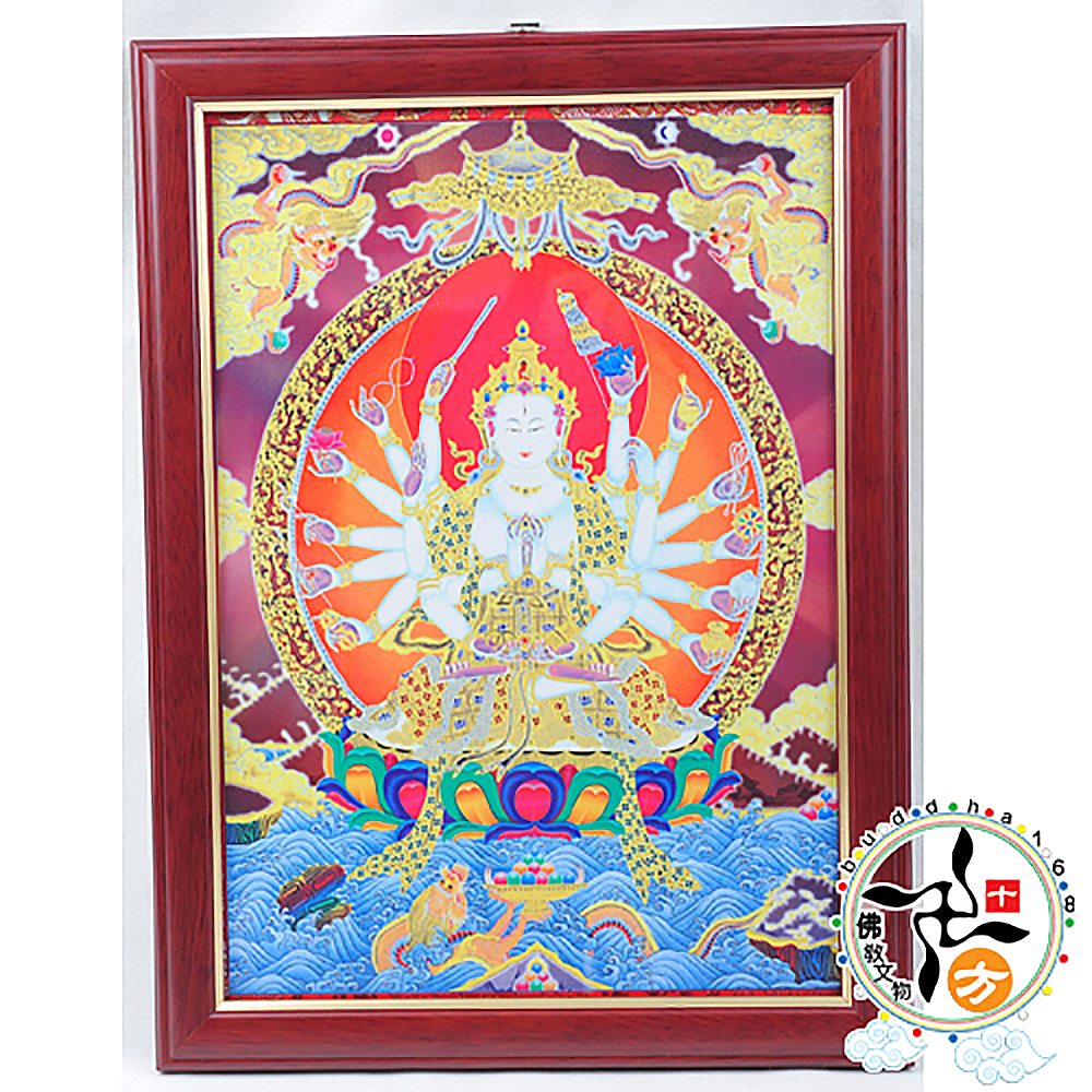 準提佛母木框掛圖33公分【十方】137797
