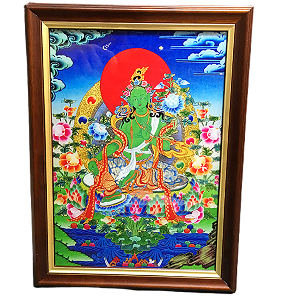 綠度母{壓克力畫}高級木框掛圖A4【十方】146545