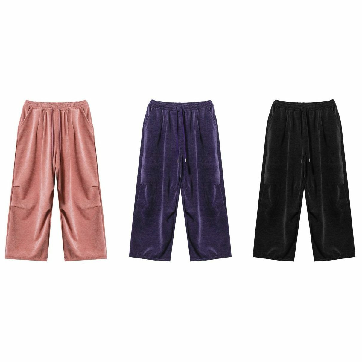 淨色絲絨可束腳鬆身褲 PULSE-055P