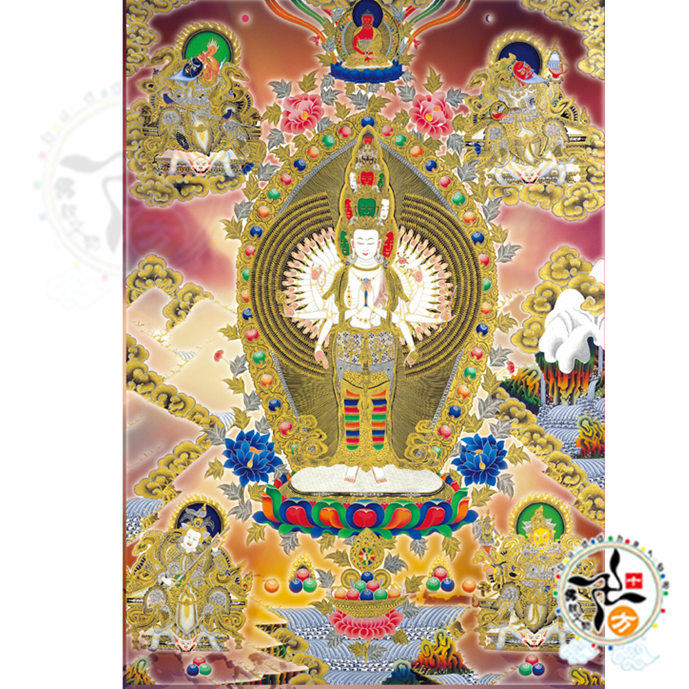 千手觀音木框掛圖24*33公分 【十方】【十方】147544