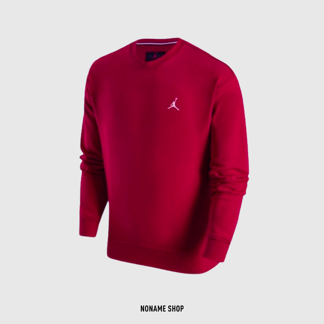 NIKE JORDAN ESSENTIALS 刺繡 LOGO 大學T 紅色 (男款)